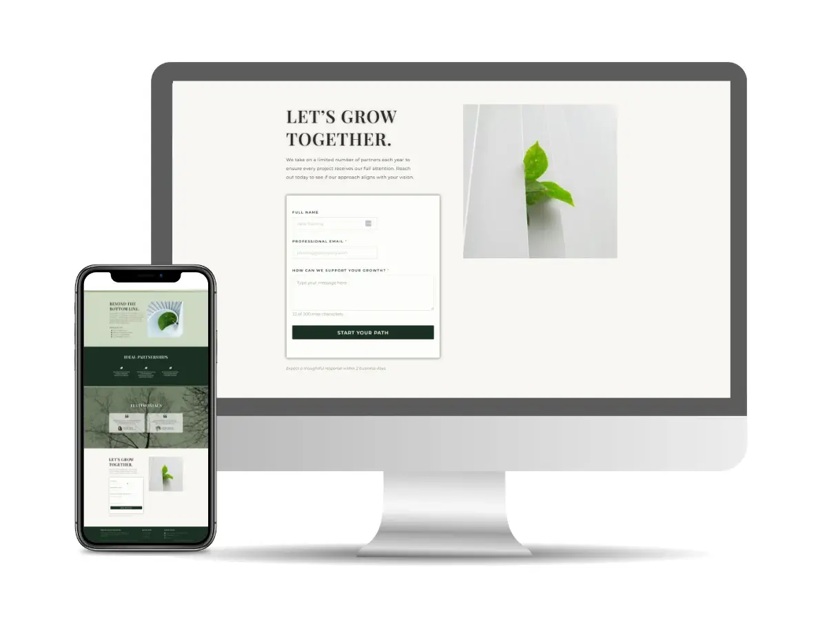 A mobile-friendly website design by Aidie Asuncion shown on a smartphone screen.
